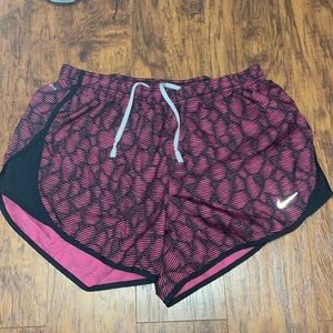 Pink patterned Nike shorts